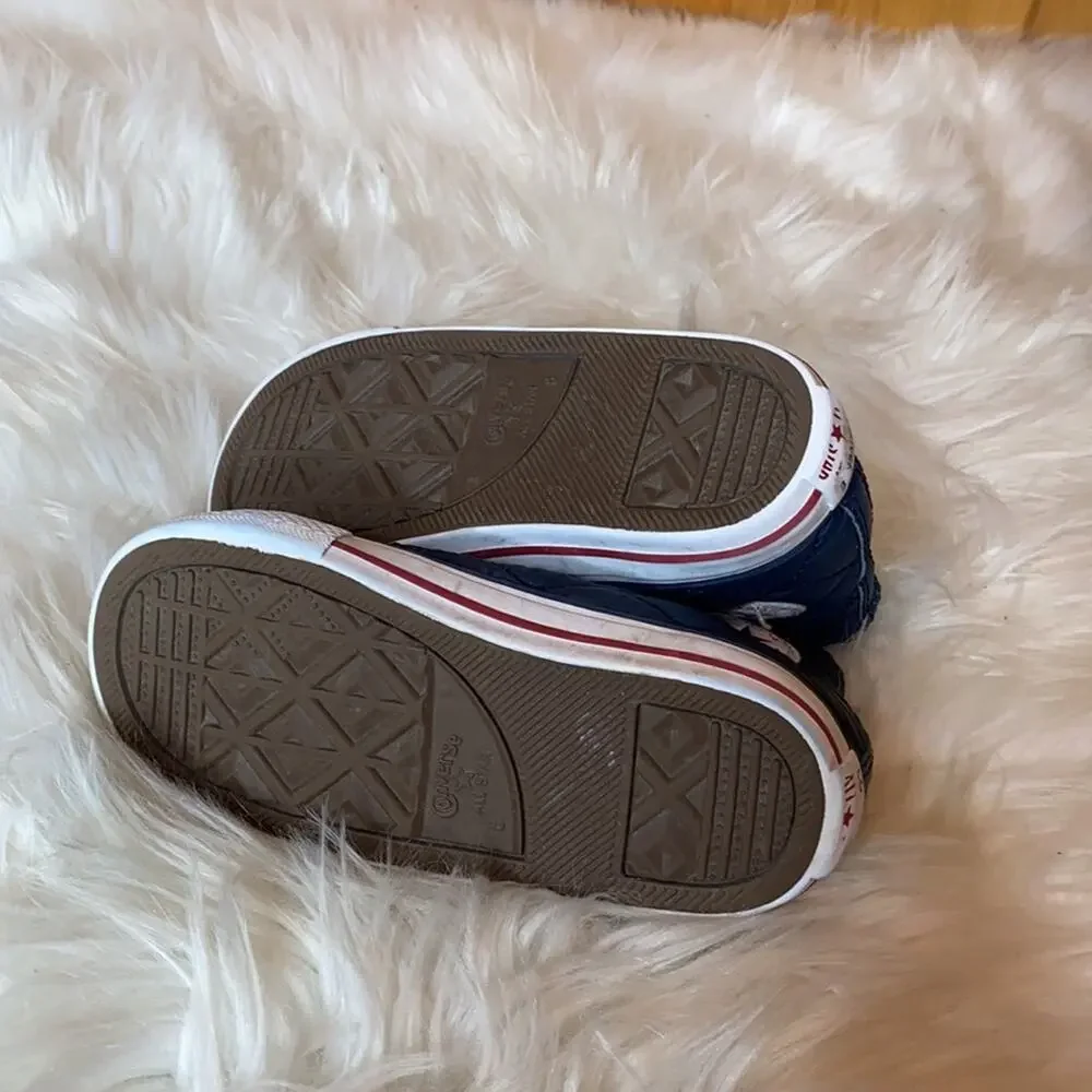 Converse All Star Blue Nylon Quilted Zip Lace 8